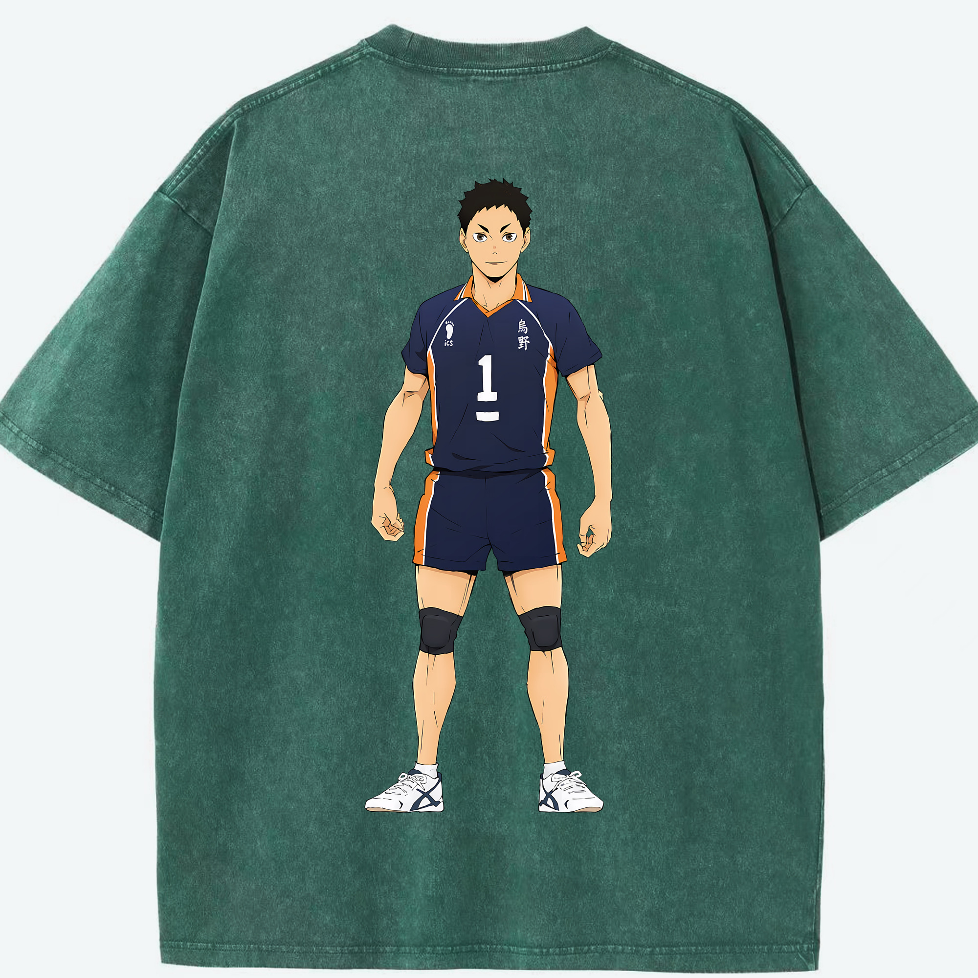 （画像用） ハイキュー!! Haikyu!! 綿100% ヴィンテージ風 半袖Tシャツ（背面プリント）